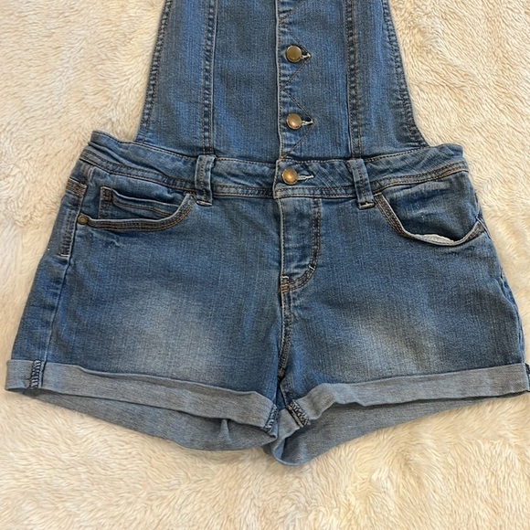 TINSELTOWN Denim Short Overalls XS - Picture 3 of 11